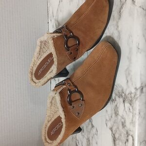 Women's Aerosoles Suede Leather slip on heel